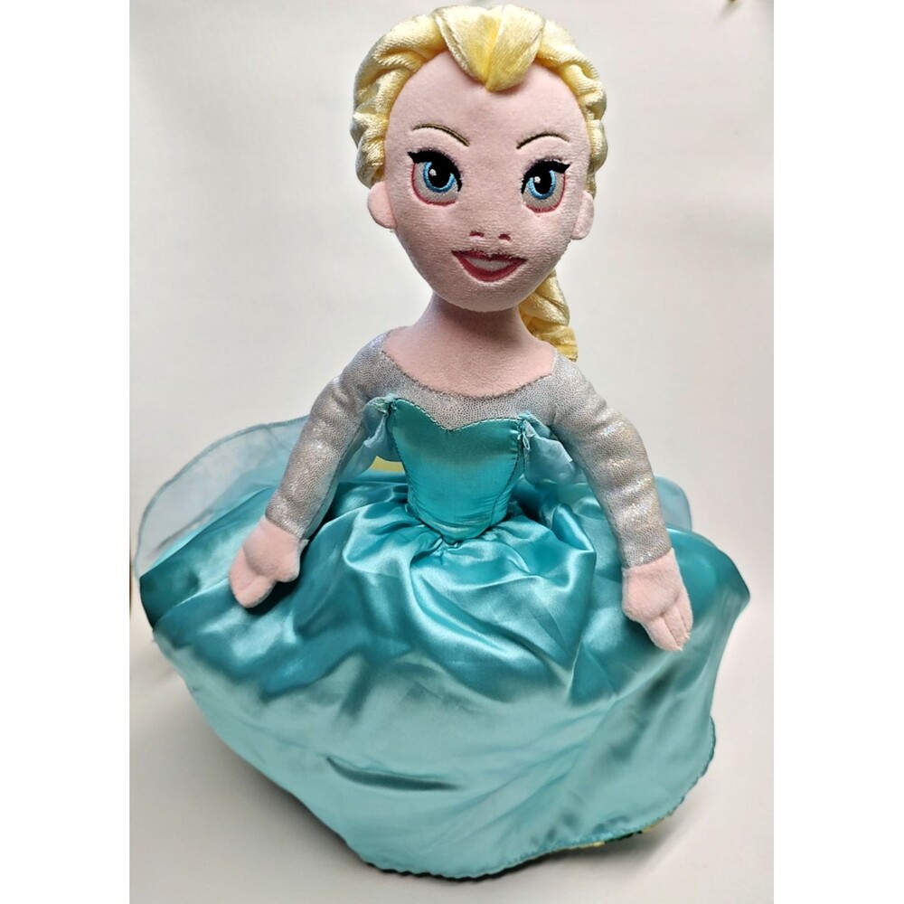 Disney Princess Doll Frozen Anna & Elsa Reversible 2-in-1 Flip Plush 13" Tall